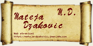 Mateja Džaković vizit kartica